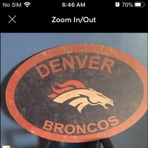 Denver Broncos Distressed 46” Wall Art